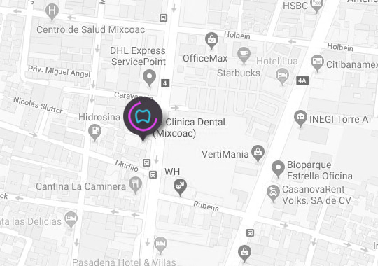Mapa de la Clínica Dental Mixcoac