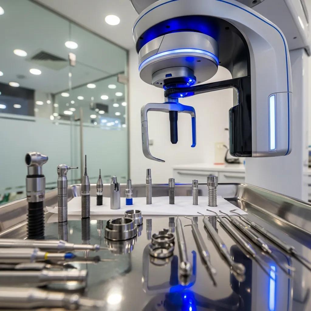 Advanced dental technology in a modern clinic, emphasizing precision in implant procedures
