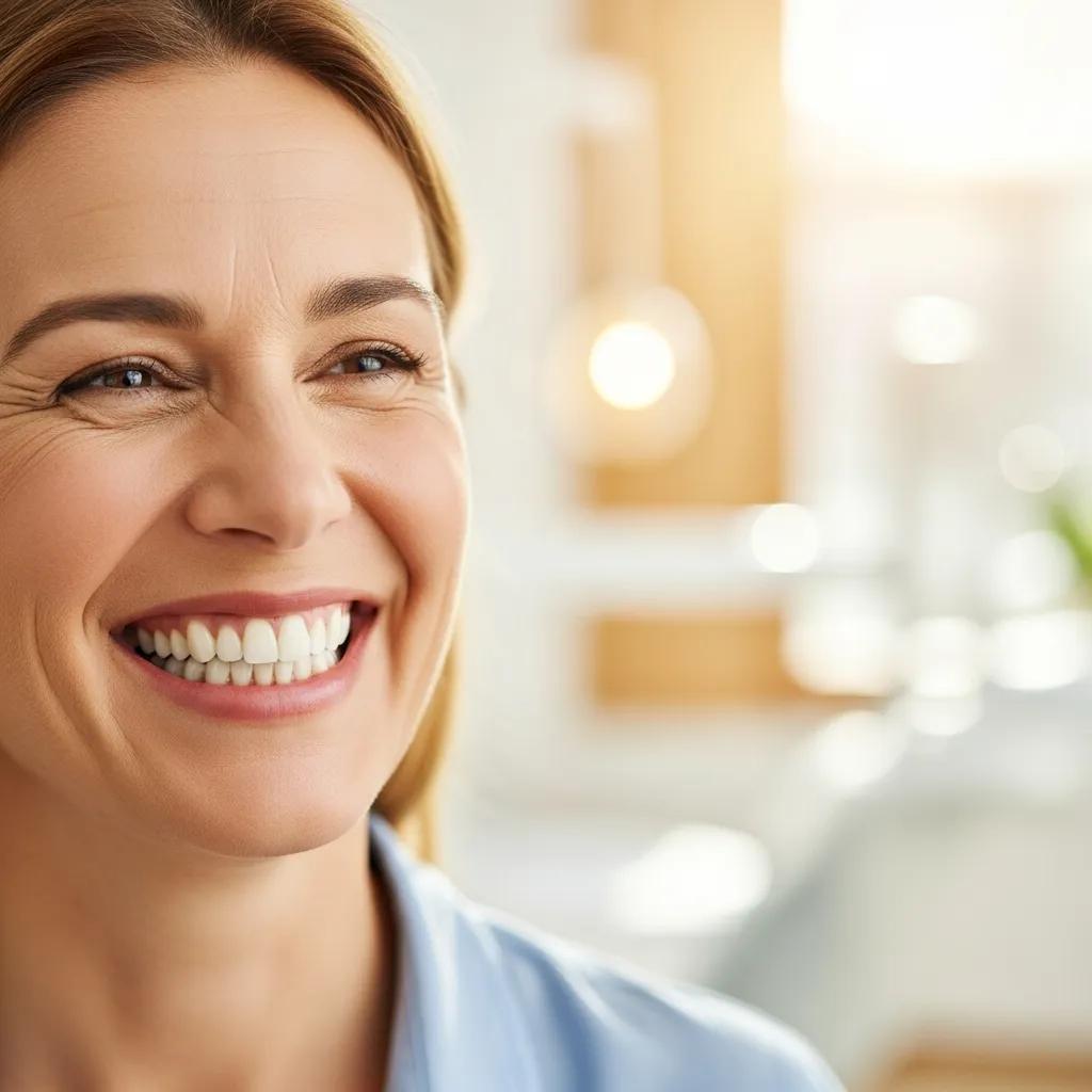 Happy patient showcasing a restored smile after dental implants, highlighting the benefits of the treatment